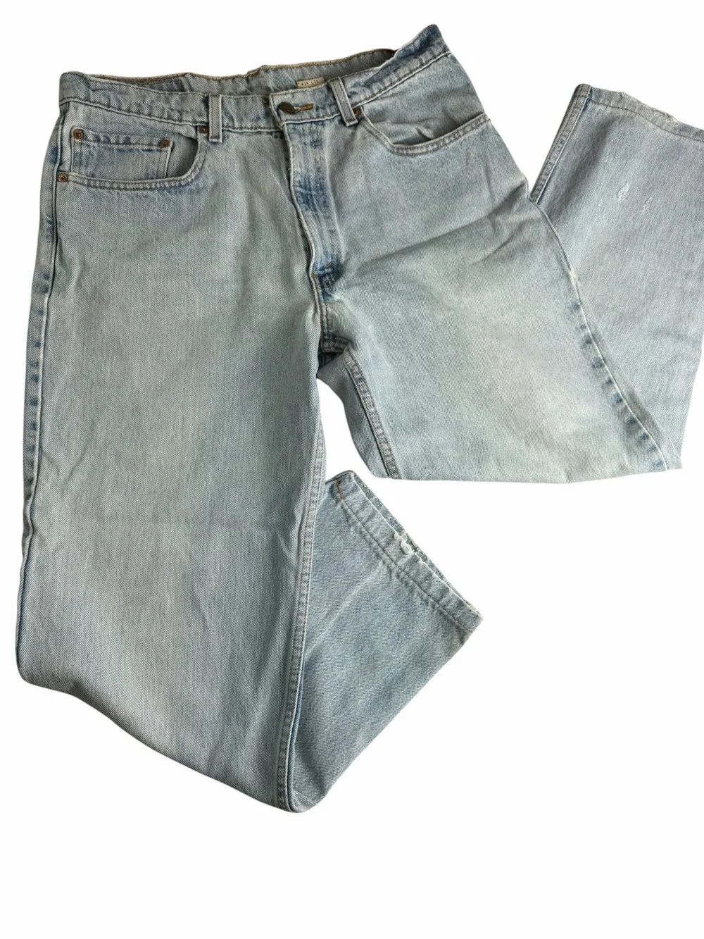 Vintage Levi's 550 Relaxed Fit Tapered Jeans Mens 34 x 30 Light Wash 90s